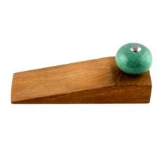Sea Green Black Crackle Ceramic Wooden Door Stopper